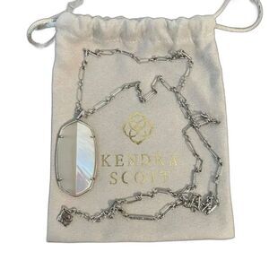 Kendra Scott Reid Silver Intarsia Long Pendant Necklace
In White Intarsia
